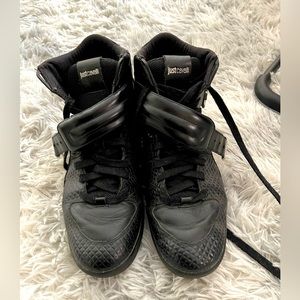 Mens Justcavalli hightop leather sneakers